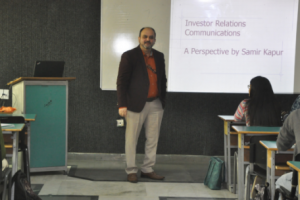 Special lecture on “Investor Relations Communications” by Dr. Samir Kapur