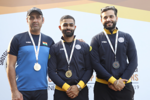 Angadvir Singh Bajwa won Gold at National Shotgun Championship