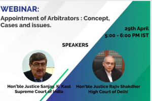 Webinar on Appointment of Arbitrators