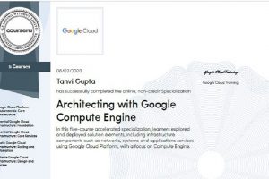 Course Completion on Architecture of google cloud compute engine