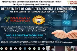 One Week Online STTP on Artificial Intelligence and Machine Learning