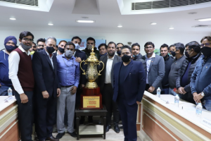 Champions Trophy of 14th Manav Rachna Corporate Cricket Challenge Cup unveiled