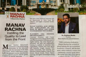 Manav Rachna: Instilling the Quality to Lead from the Front – Outlook